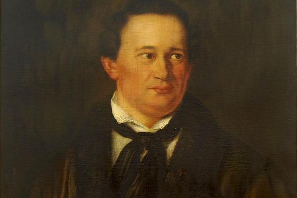Anfang des 19. Jahrhunderts wird die Amtsbezeichnung „Universitätsnotar“ durch den Titel „Universitätssekretär“ ersetzt: Ausschnitt aus einem Portraitgemälde, das Dr. Ernst Julius Richter zeigt, der dieses Amt von 1846 bis 1868 an der LMU bekleidete.